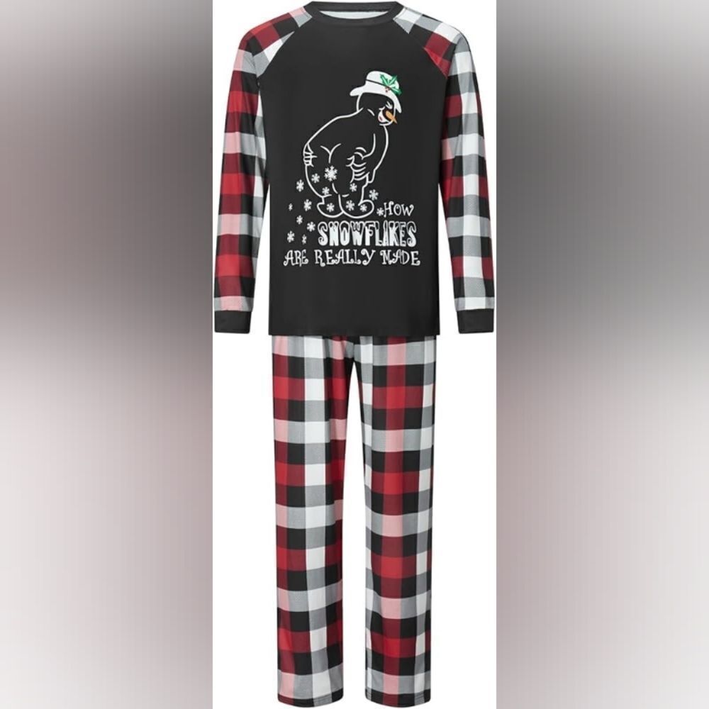 Festive Graphic Christmas Pajama Set - Medium